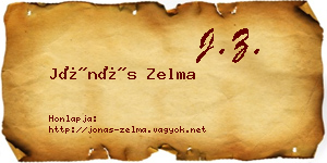 Jónás Zelma névjegykártya