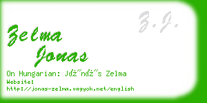 zelma jonas business card